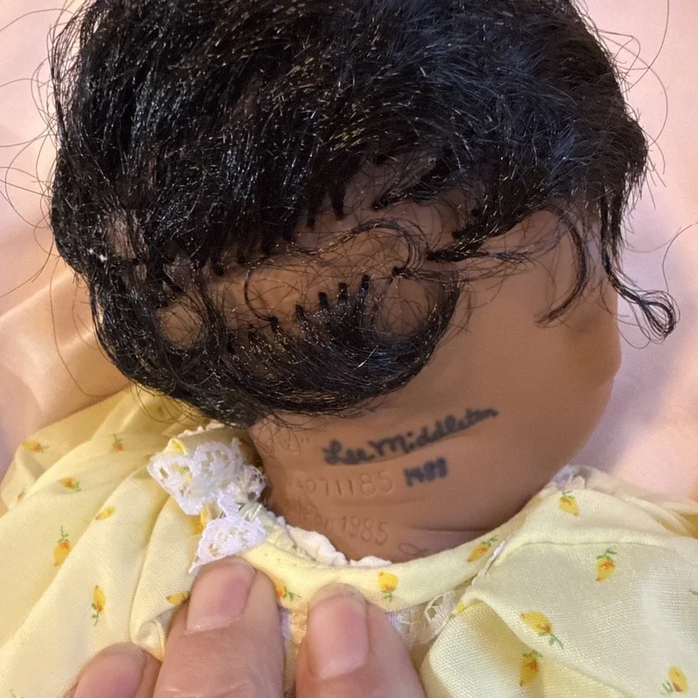 Lee Middleton Dear One African Am. Doll Newborn Baby Signed Numbered 1488, 1985